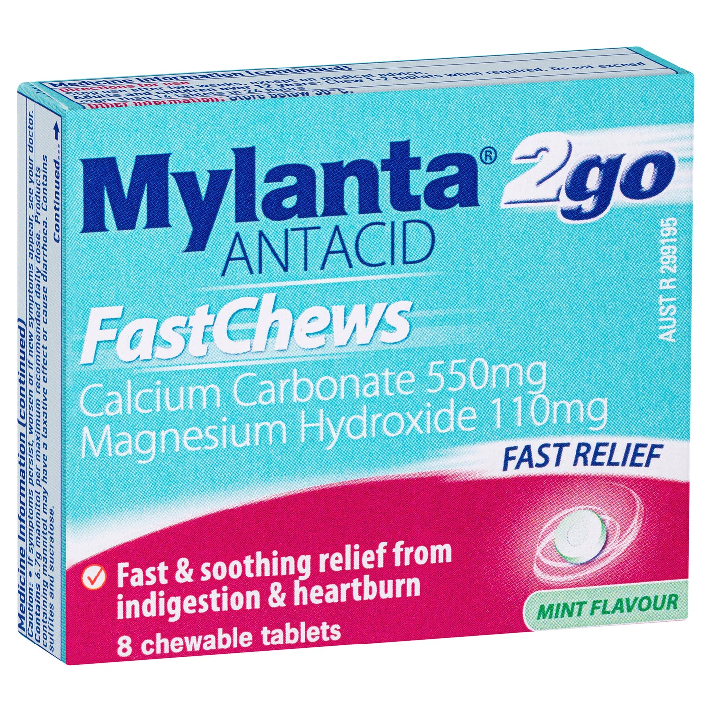 Mylanta Fast Chews Tablets 8 x 8