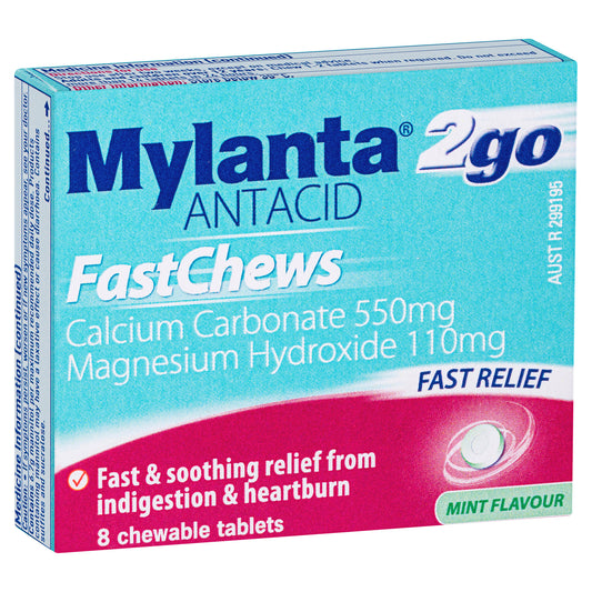 Mylanta Fast Chews Tablets 8 x 8