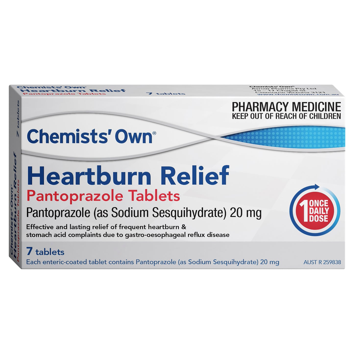Chemist Own Heartburn Pantoprazole Tablets 20mg 7