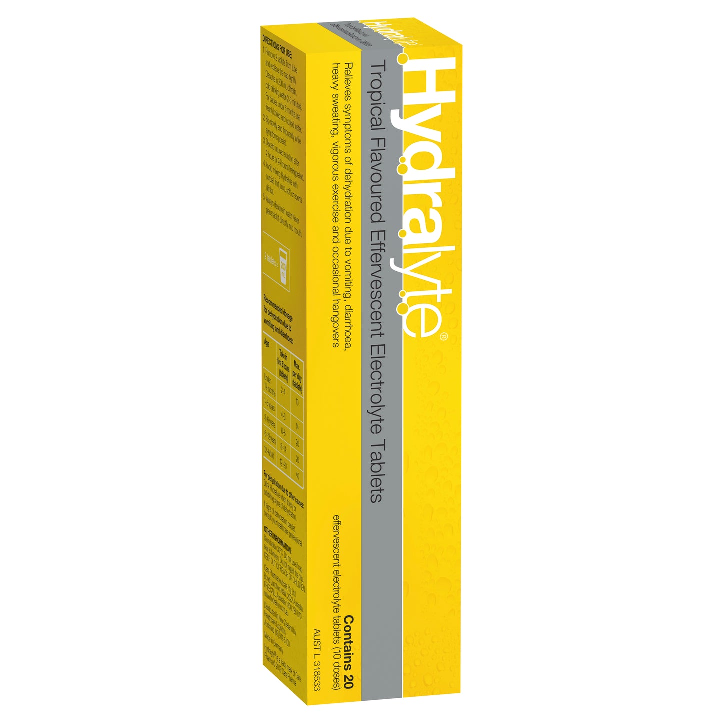 Hydralyte Effervescent Tropical Tablets 20