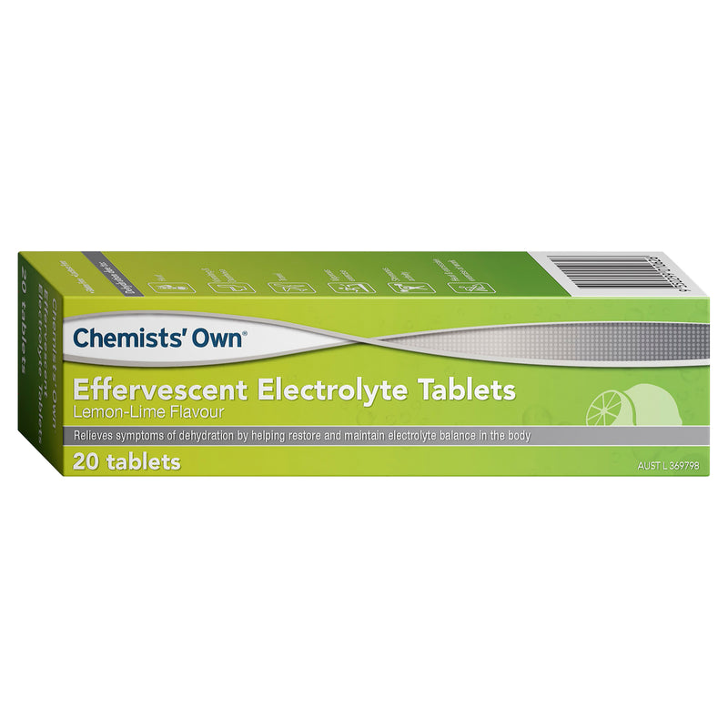 Chemists' Own Effervescent Electrolyte Lemon Lime Tablets 20