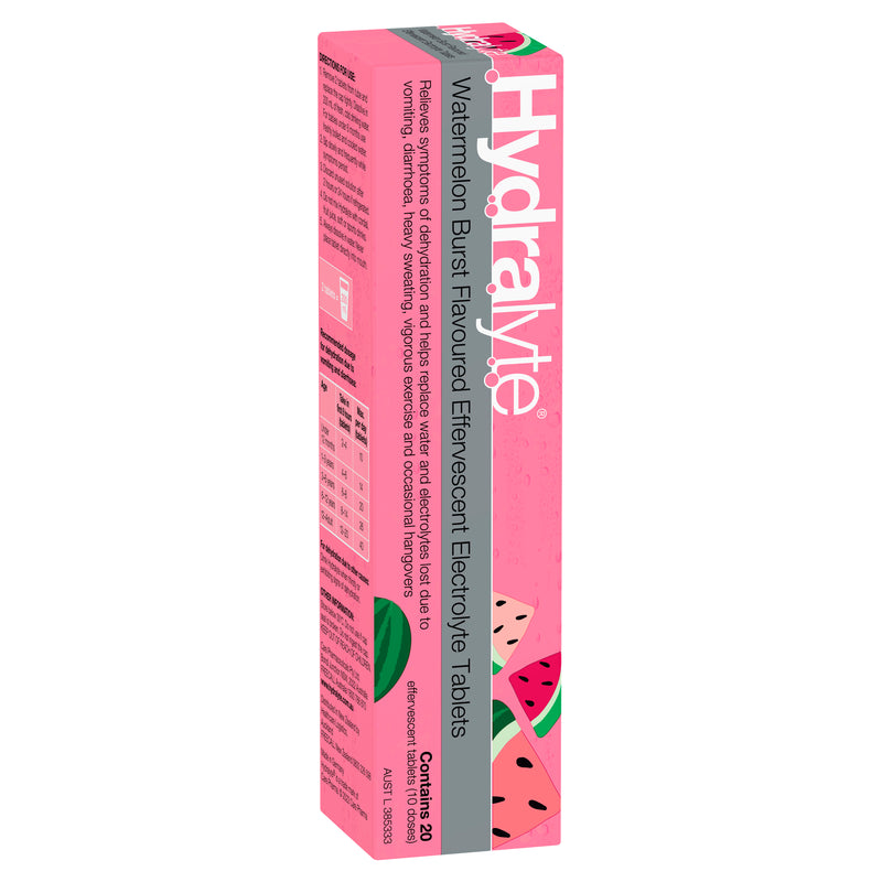Hydralyte Effervescent Watermelon Burst Tablets 20