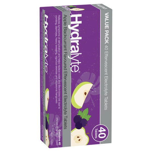 Hydralyte Effervescent Apple Blackcurrant Tablets 40