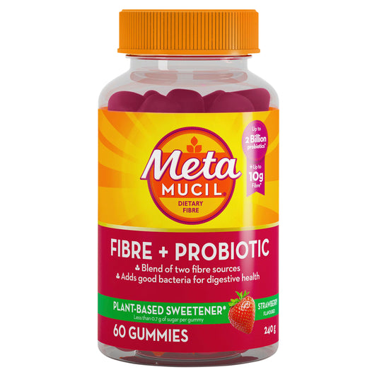 Metamucil Fibre + Probiotics Strawberry Gummies 60