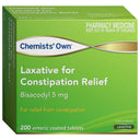 Chemists' Own Lax Constipation Relief Tablets 200