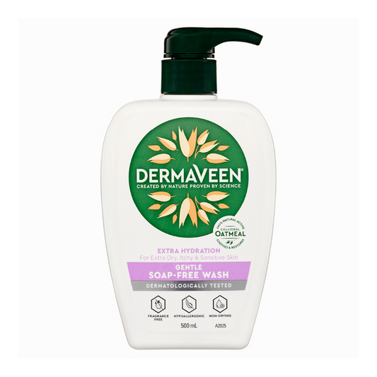 DermaVeen Extra Hydration Gentle Soap-Free Wash 500mL