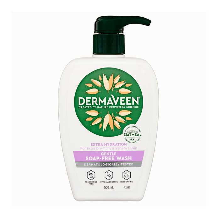 DermaVeen Extra Hydration Gentle Soap-Free Wash 500mL