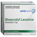 APOHEALTH Bisacodyl Laxative Tablets 5mg Blister Pack 200