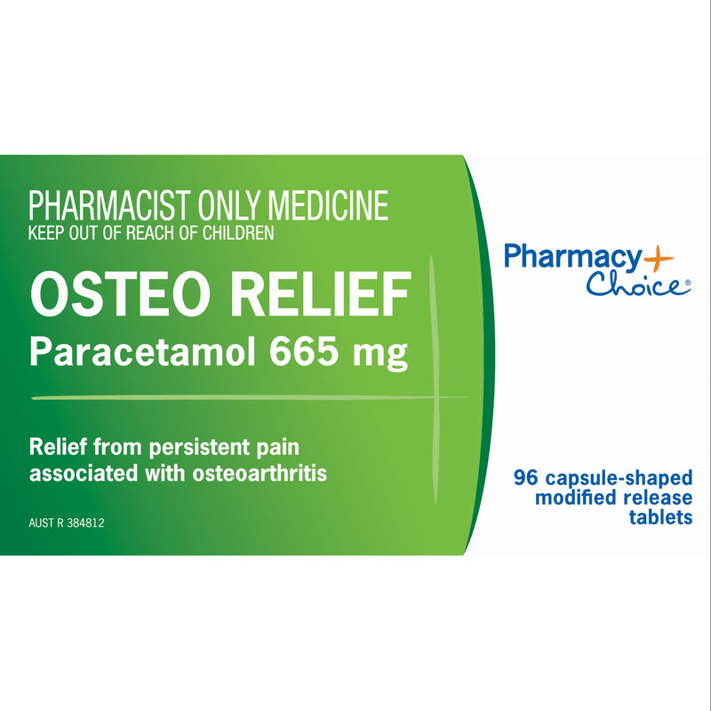 Pharmacy Choice Osteo Relief Paracetamol 665mg Caplets 96