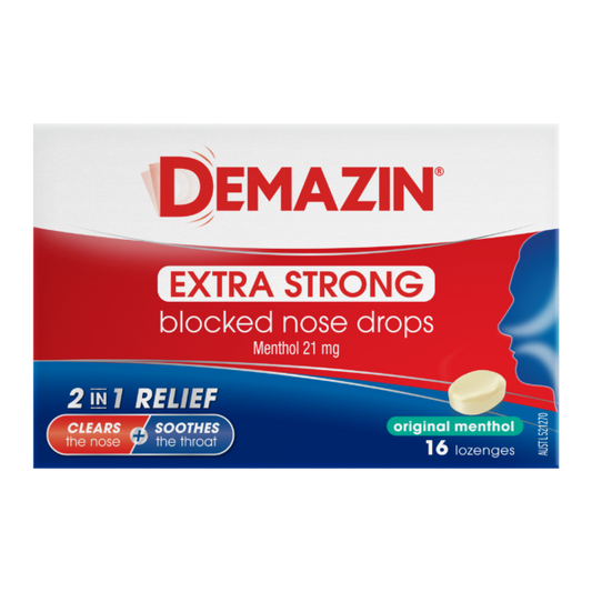 Demazin Extra Strong Blocked Nose Drops 16 Lozenges
