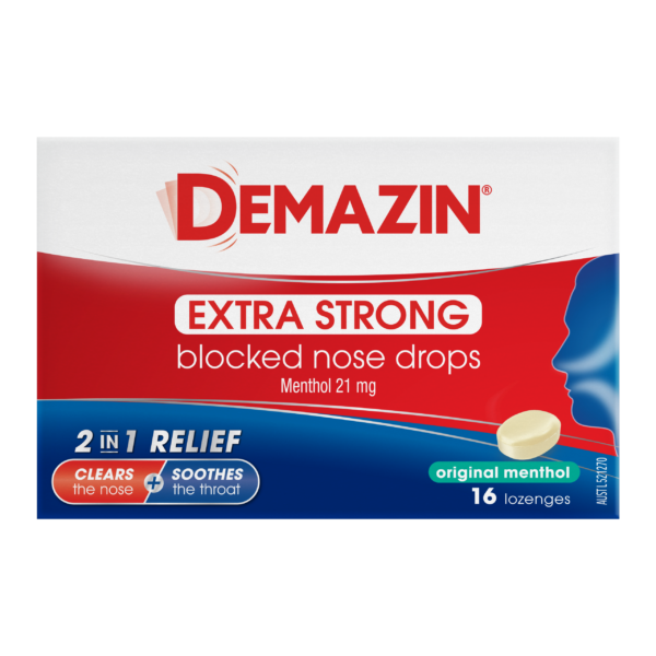 Demazin Extra Strong Blocked Nose Drops 16 Lozenges