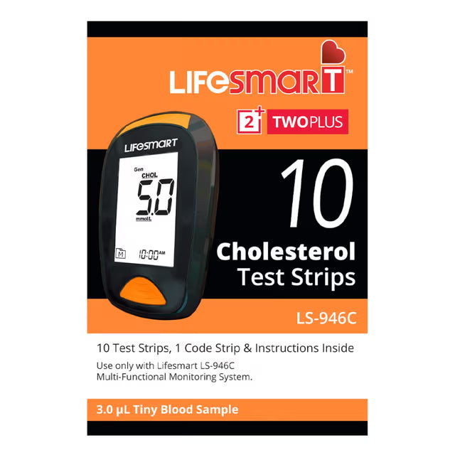 LifeSmart LS-946C Cholesterol Test Strips 10 Tests