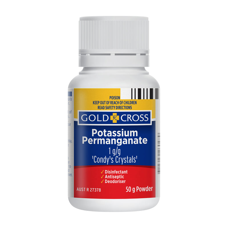 Gold Cross Potassium Permanganate Crystals 50g