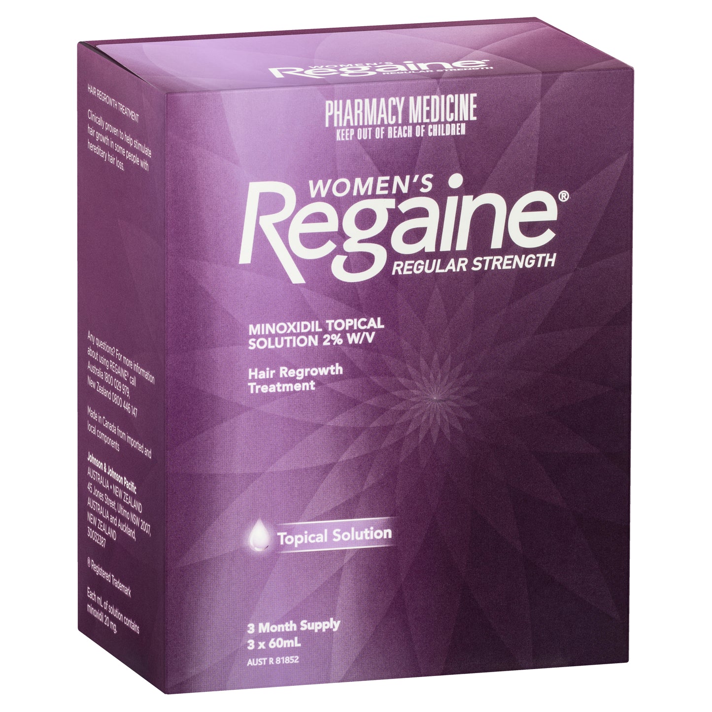 Regaine Women Regular Strength Solution 60 mL x3 (3 Month Supply)