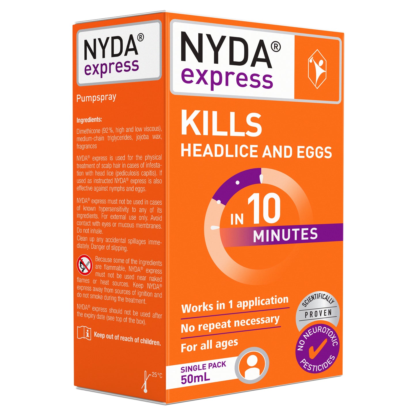 Brauer NYDA Express Head Lice Treatment 50 mL