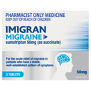 Imigran Migraine 50mg Tablets 2 (S3)