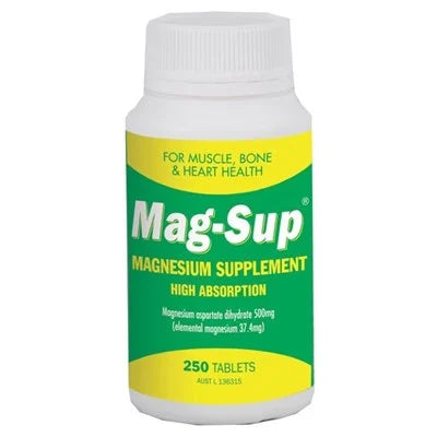 Mag-Sup Magnesium Supplement 500mg 250 Tablets