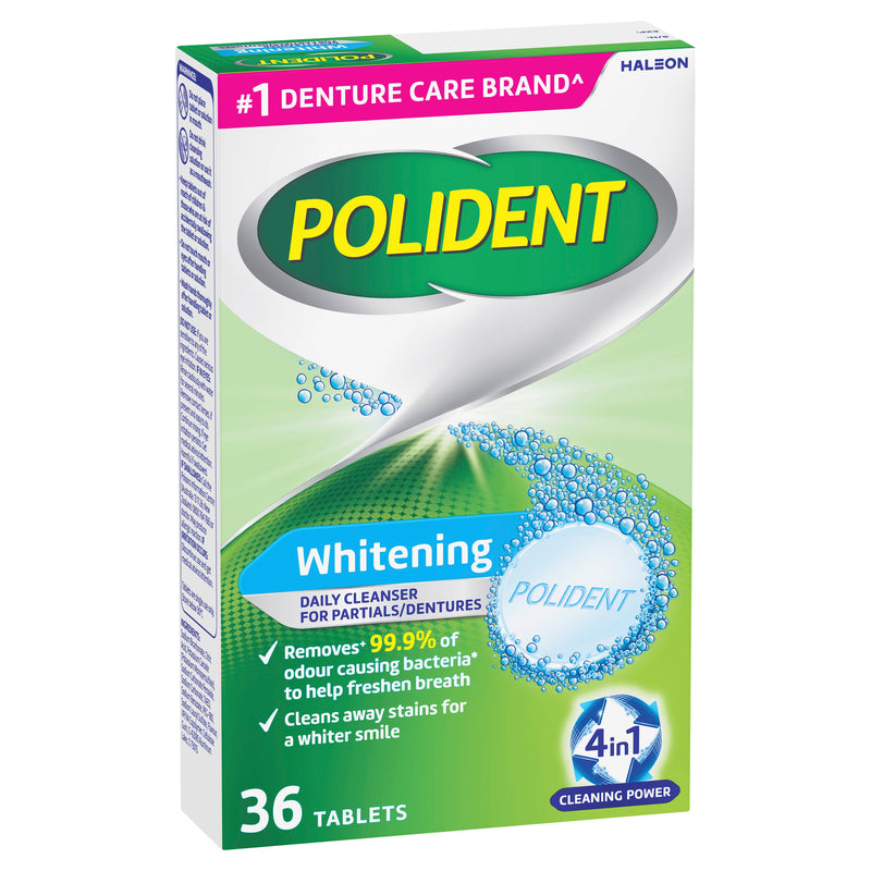Polident Whitening Denture Cleanser Tablets 36