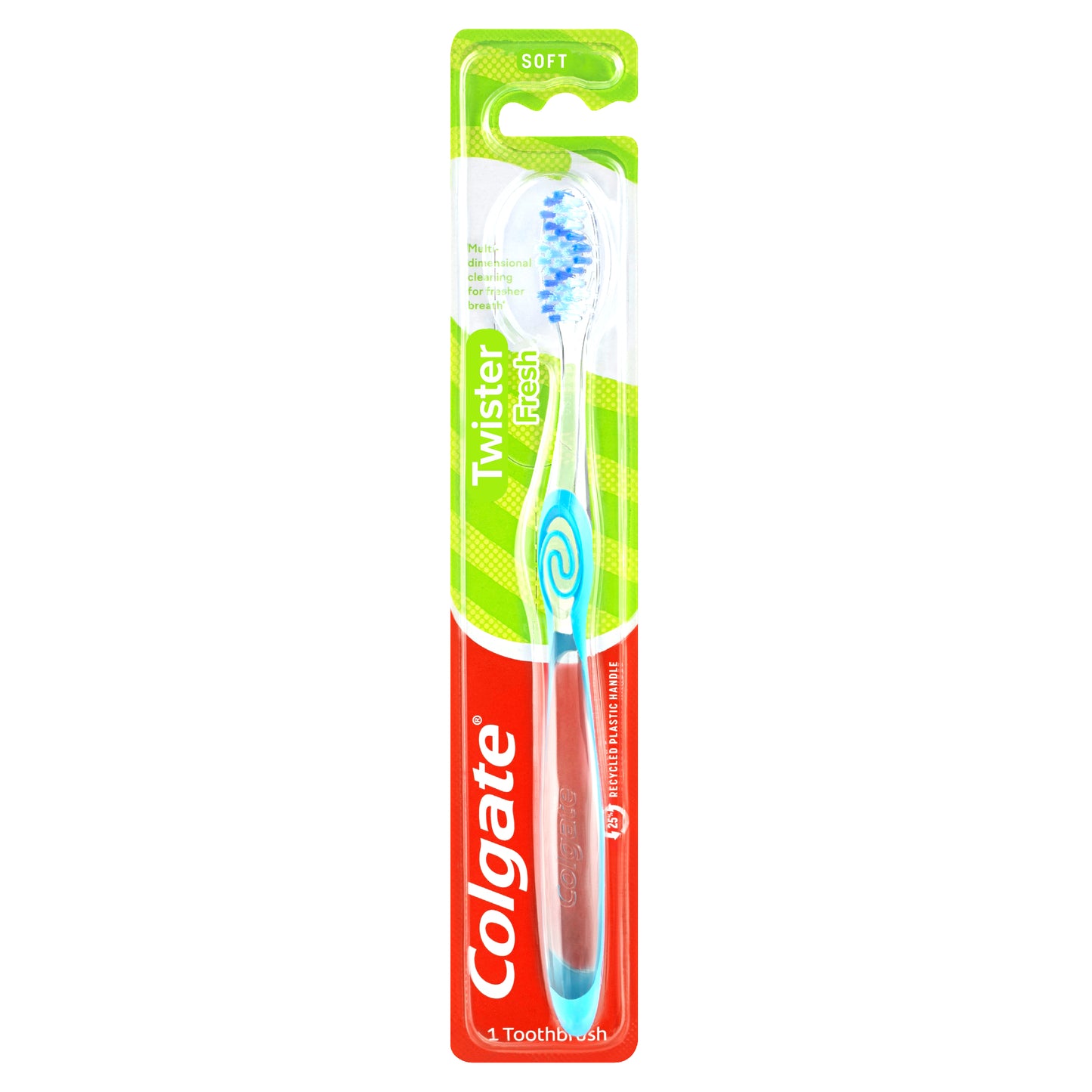 Colgate Twister Fresh Adult Soft Toothbrush x8