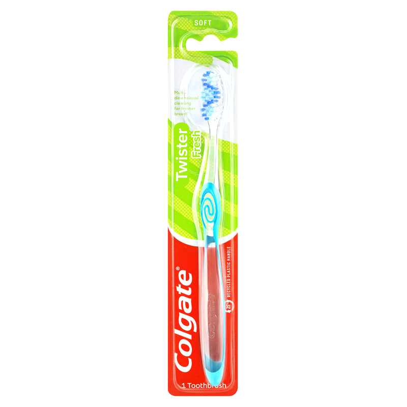 Colgate Twister Fresh Adult Soft Toothbrush x8