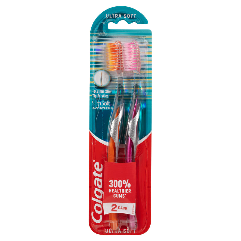 Colgate Slim Soft Advanced Toothbrush 2pk x6