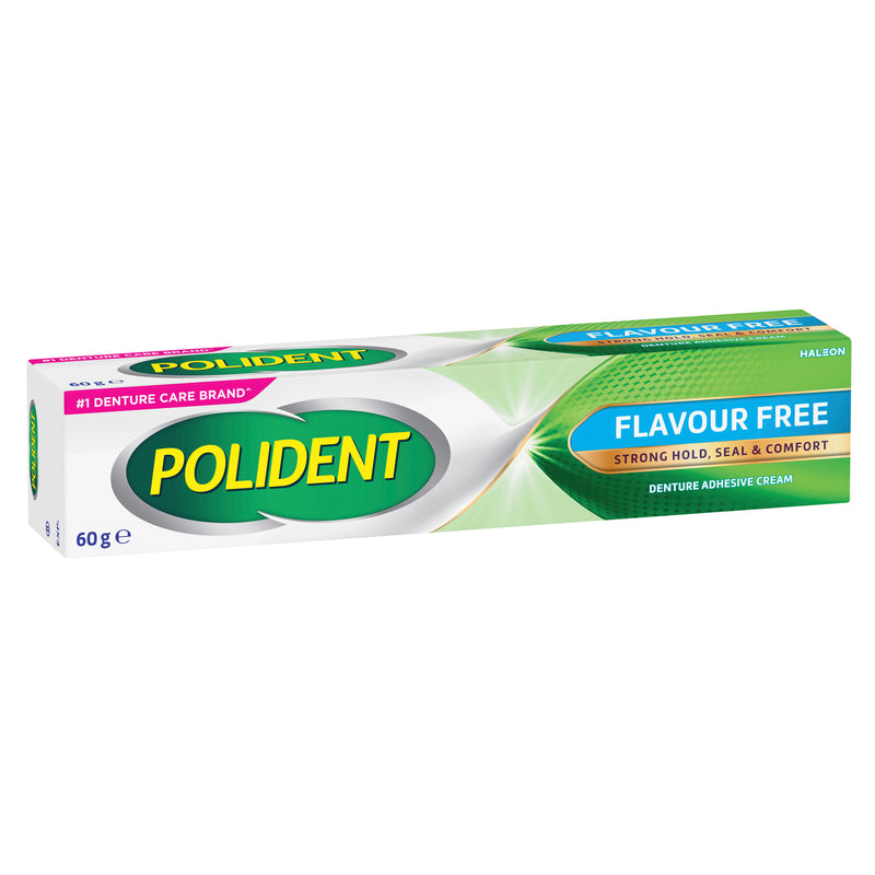 Polident Denture Adhesive Cream Flavour Free 60g