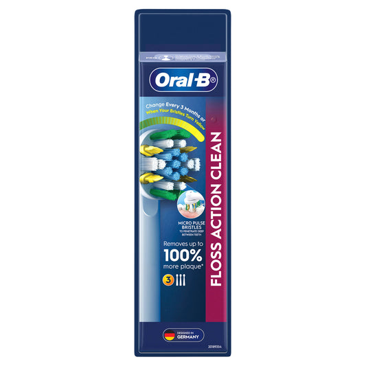 Oral-B Replacement Brush Heads Floss Action 3pk