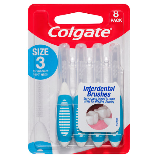 Colgate Interdental Brush Size 3 Soft 8pk x6
