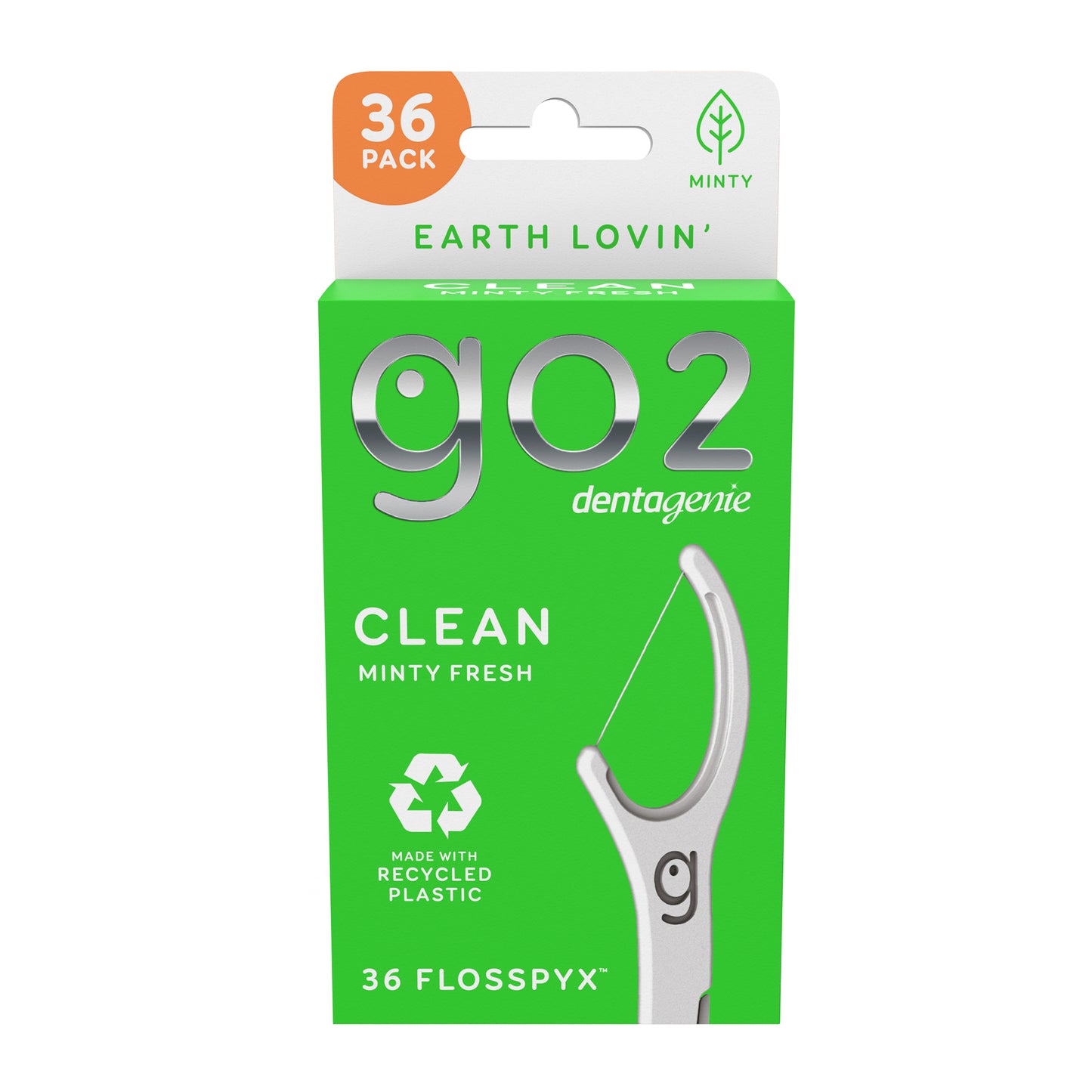 GO2 Clean Flosspyx Mint 36pk x6