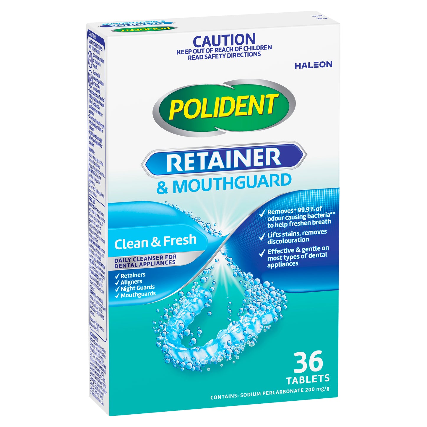 Polident Retainer & Mouthguard Cleaning Tablets 36