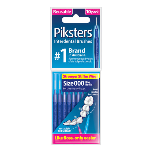 Piksters Interbrush Navy Size 000 10pk