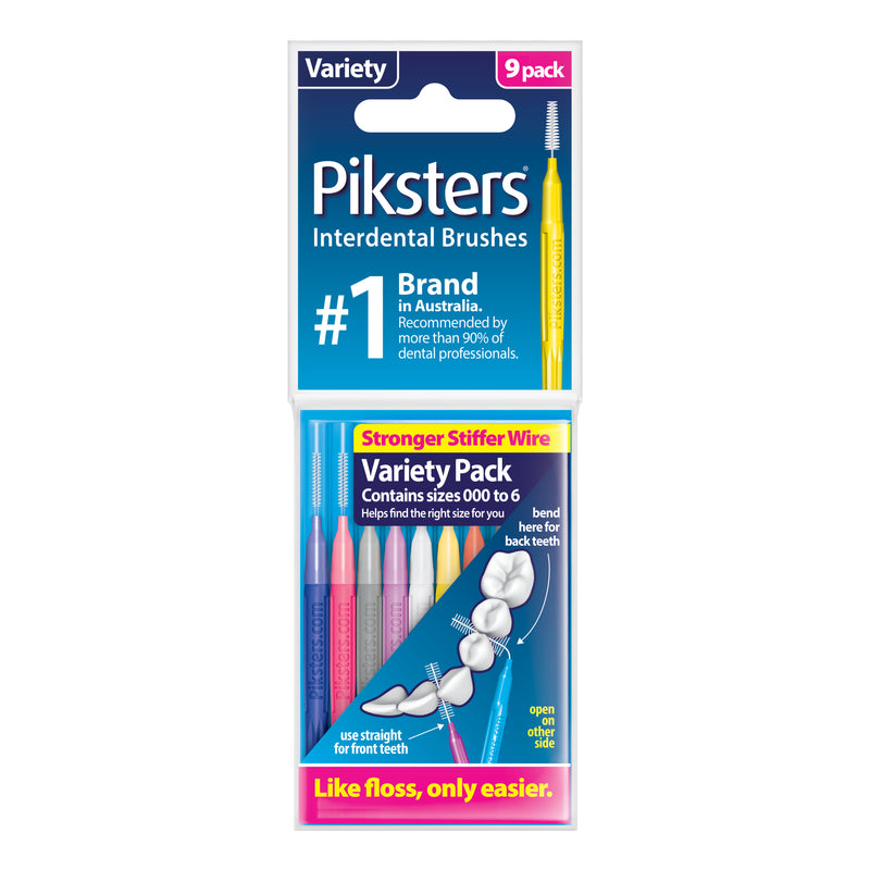 Piksters Interdental Brushes Variety Pack 9pk