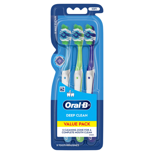 Oral-B 5-Way Clean Soft Toothbrush 3pk