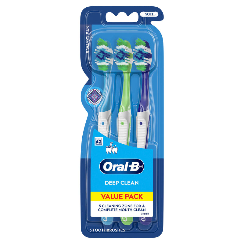 Oral-B 5-Way Clean Soft Toothbrush 3pk