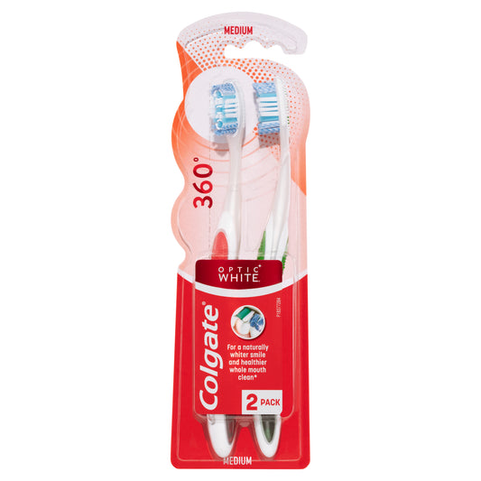 Colgate Optic White Platinum Soft Toothbrush 2pk x6