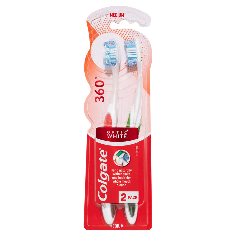 Colgate Optic White Platinum Soft Toothbrush 2pk x6