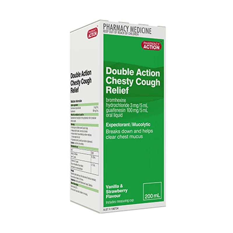 Pharmacy Action Double Action Chesty Cough Relief 200 mL