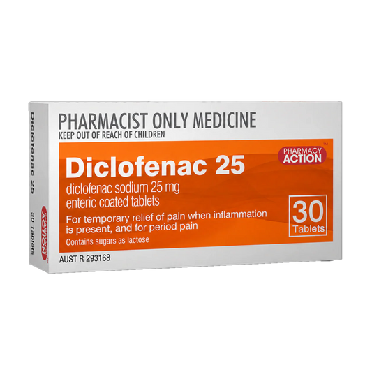 Pharmacy Action Diclofenac Potassium 25mg Tablets 30
