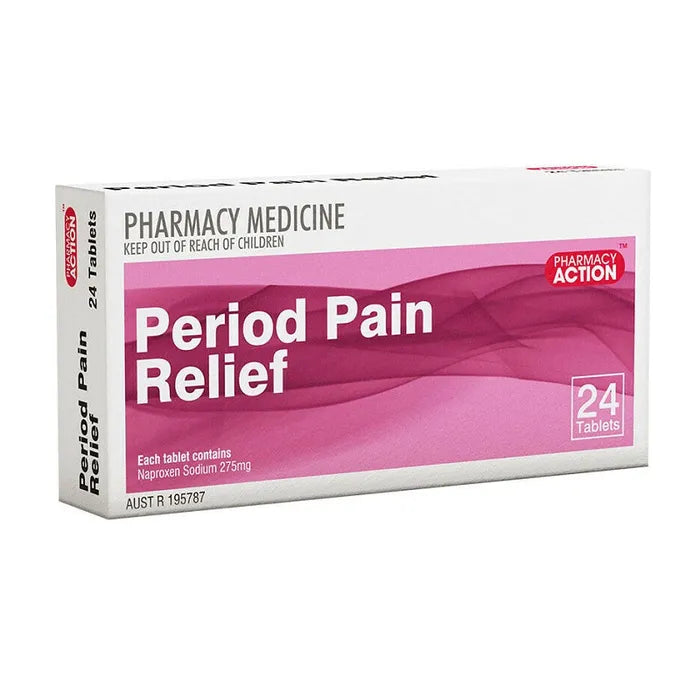Pharmacy Action Period Pain Relief (Naproxen Sodium 275mg) Tablets 24