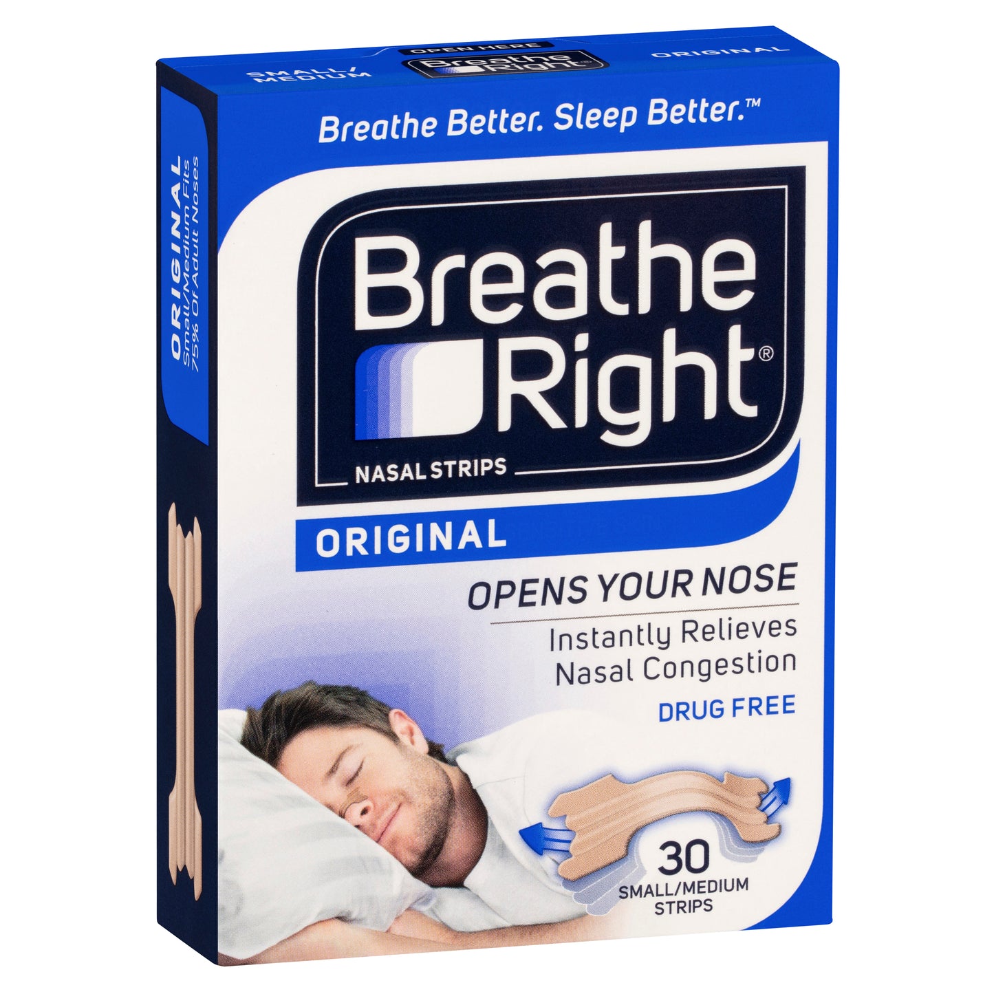 Breathe Right Nasal Strips Tan Regular 30