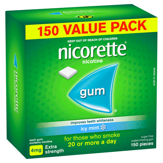 Nicorette Gum Icy Mint 4 mg 150 Pack