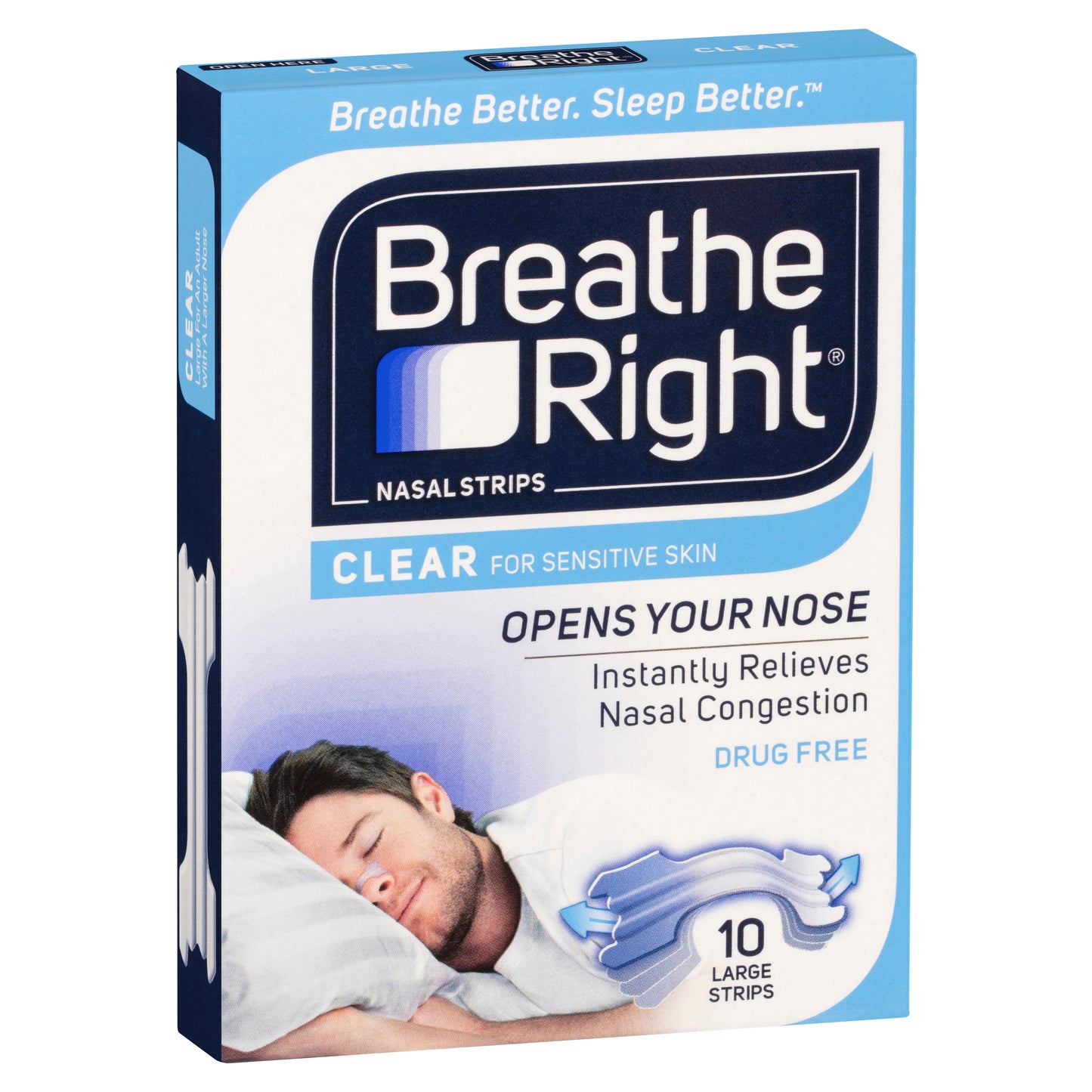Breathe Right Nasal Clear Large 10