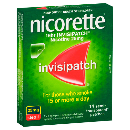 Nicorette 16hr InvisiPatch Step 1 25 mg 14 Pack