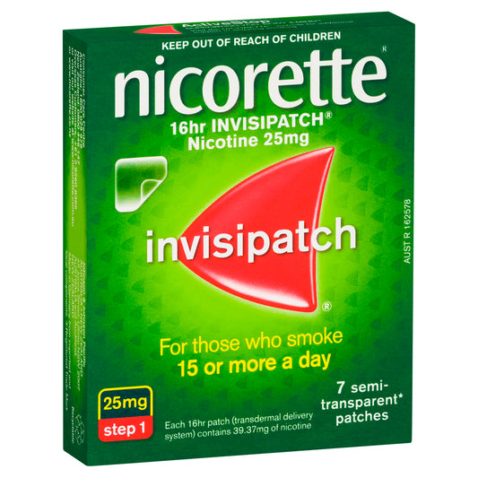Nicorette 16hr InvisiPatch Step 1 25 mg 7 Pack