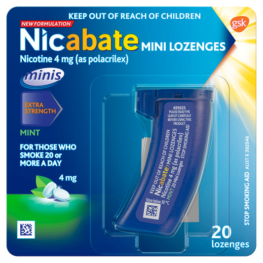 Nicabate Mini Lozenges Mint 4 mg 20 Pack