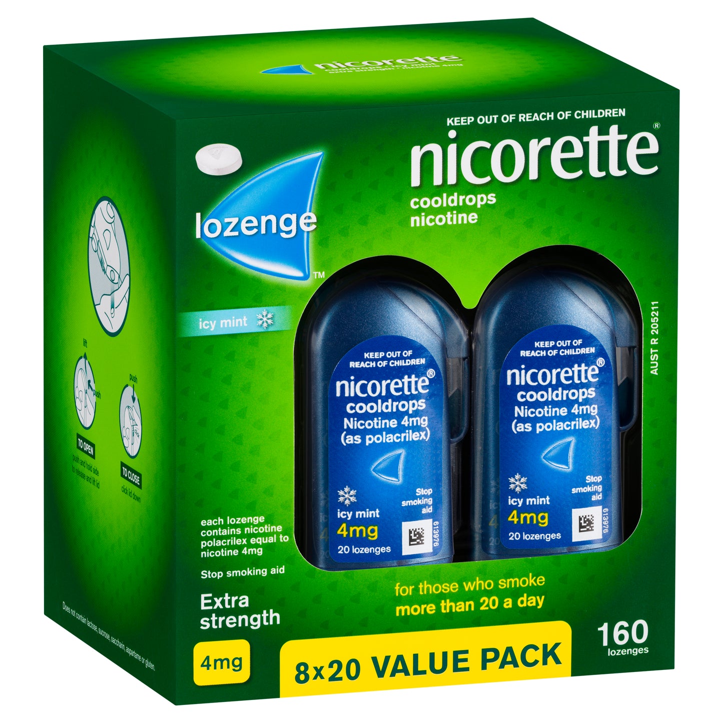 Nicorette Cooldrops Lozenges Value Pack 4 mg 160 Pack
