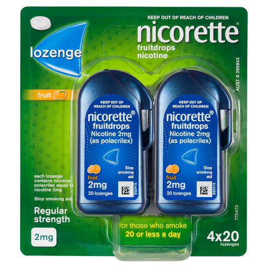 Nicorette Freshfruit Lozenges 2 mg 80 Pack