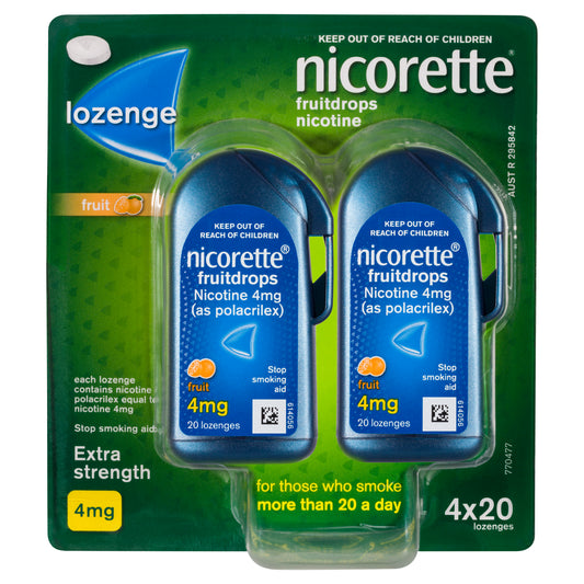 Nicorette Freshfruit Lozenges 4 mg 80 Pack