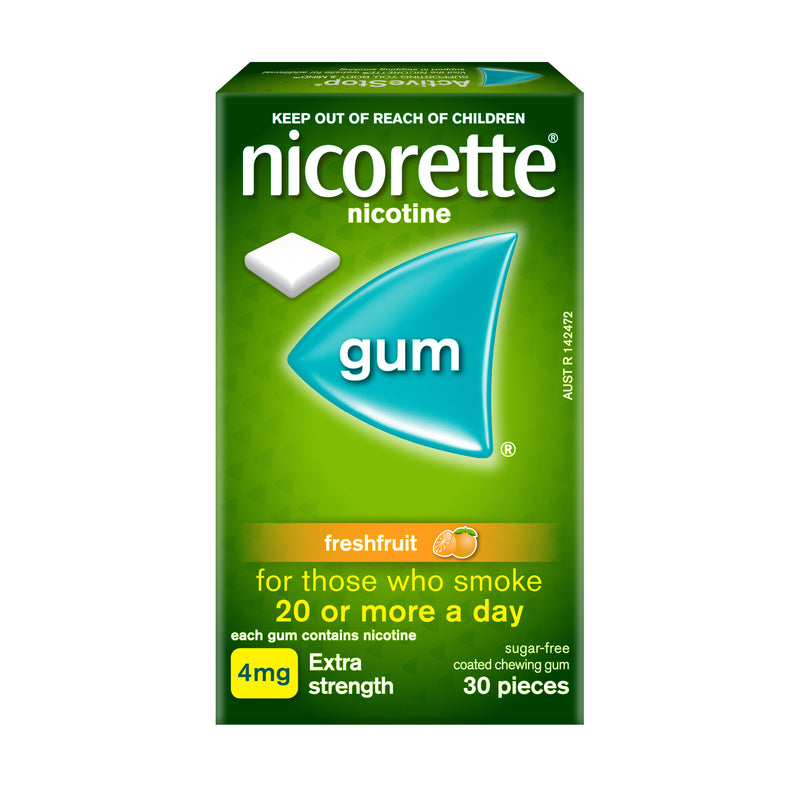 Nicorette Gum Fresh Fruit 4 mg 30 Pack