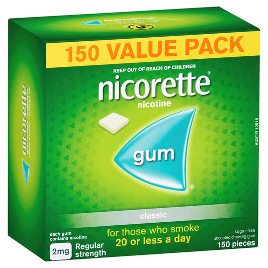 Nicorette Gum Classic 2 mg 150 Pack